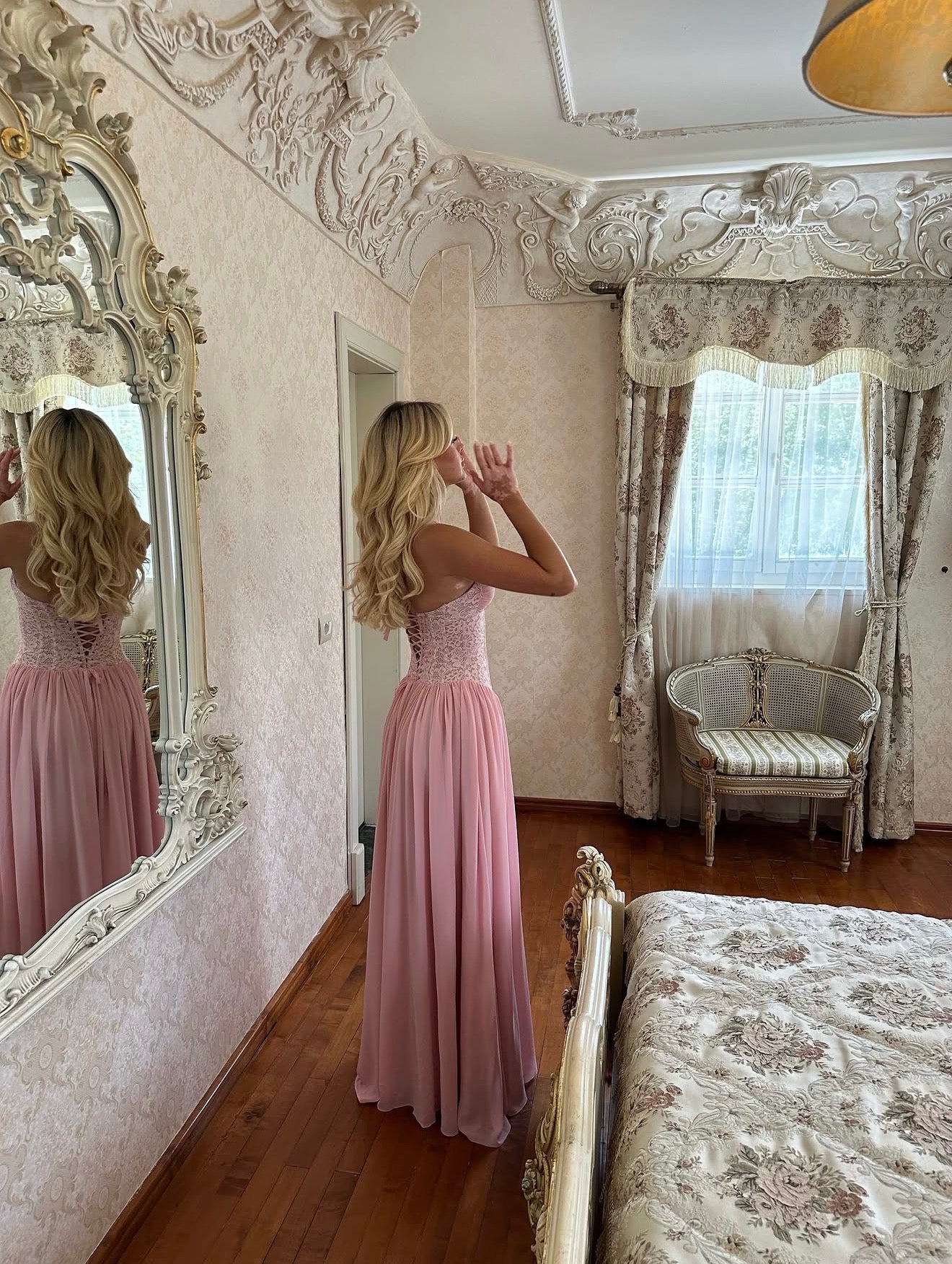 Faye Gown in Pink