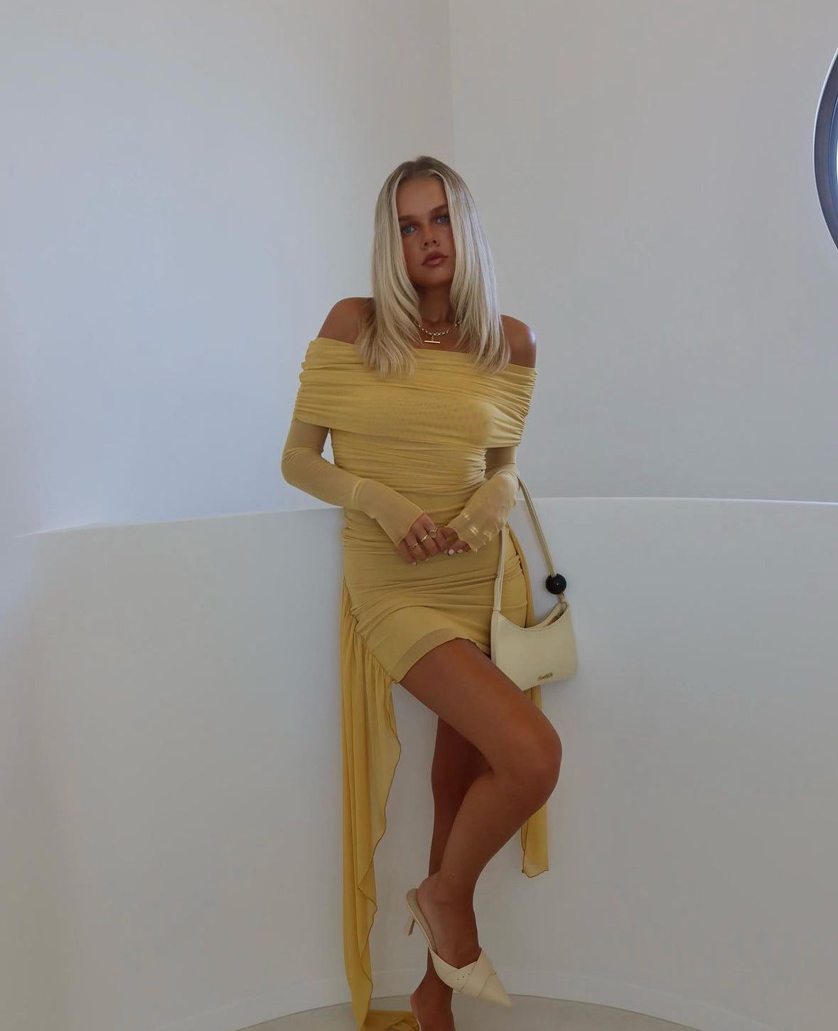 Yasmin Dress in Mustard - FOR SALE