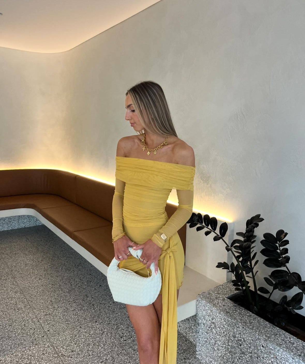 Yasmin Dress in Mustard - FOR SALE