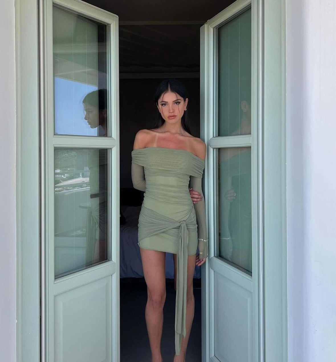 Yasmin Dress in Pistachio - FOR SALE