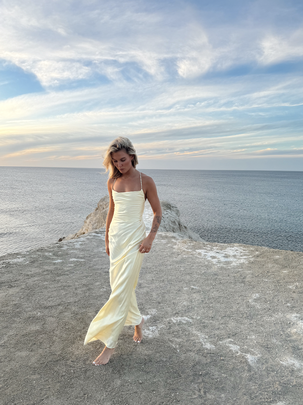 La Lune Maxi Dress in Lemon
