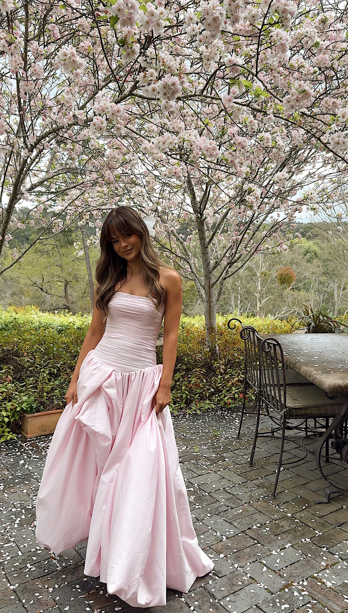 Aje Violette Bubble Hem Maxi Dress Pastel Pink The Closet Collective Hire Aje Violette Bubble Hem Maxi Dress Pastel Pink The Closet Collective Hire