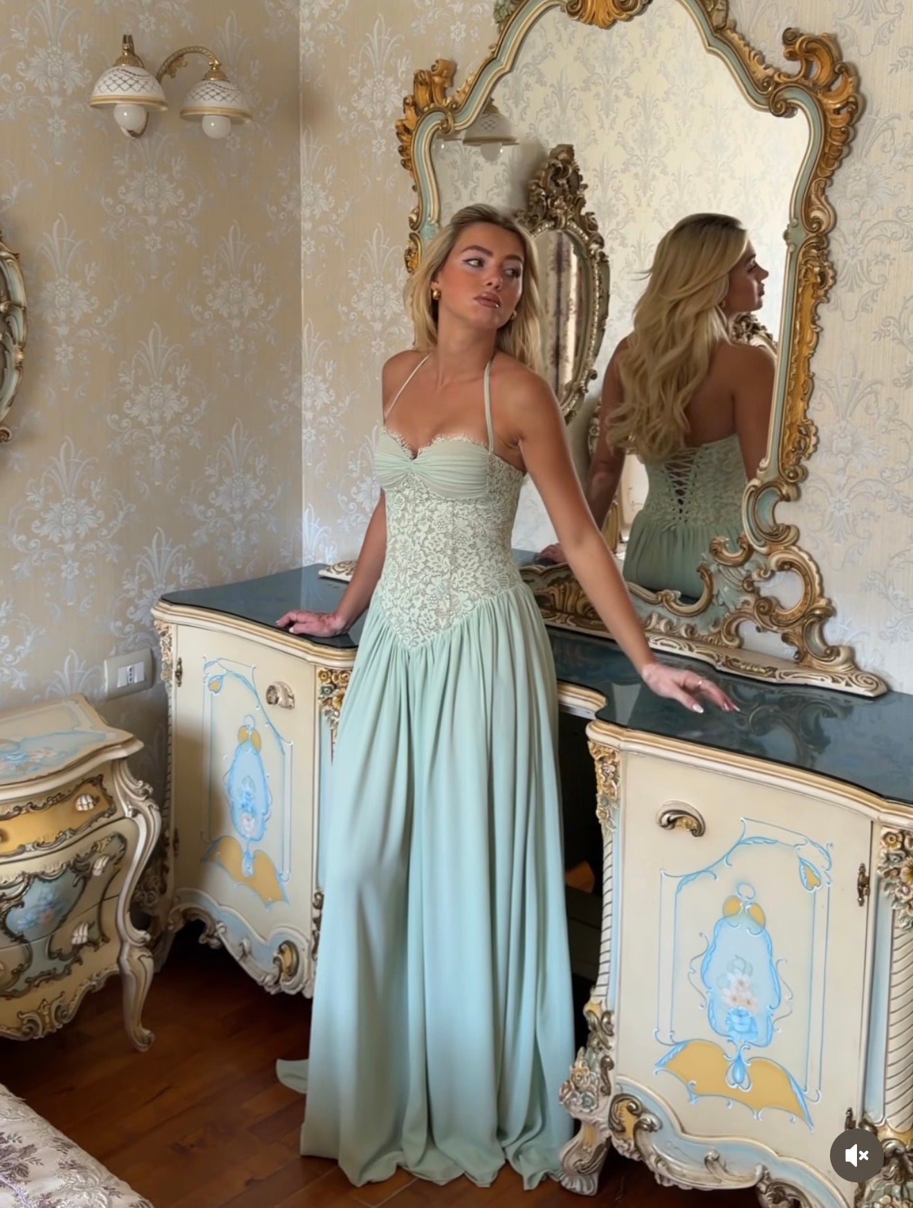 Faye Gown in Mint