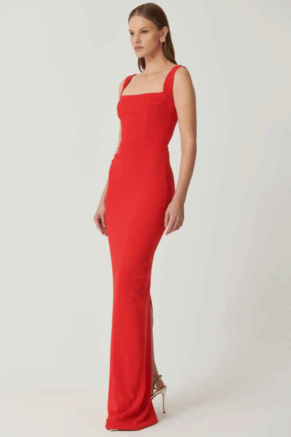 Marbella Gown in Cherry