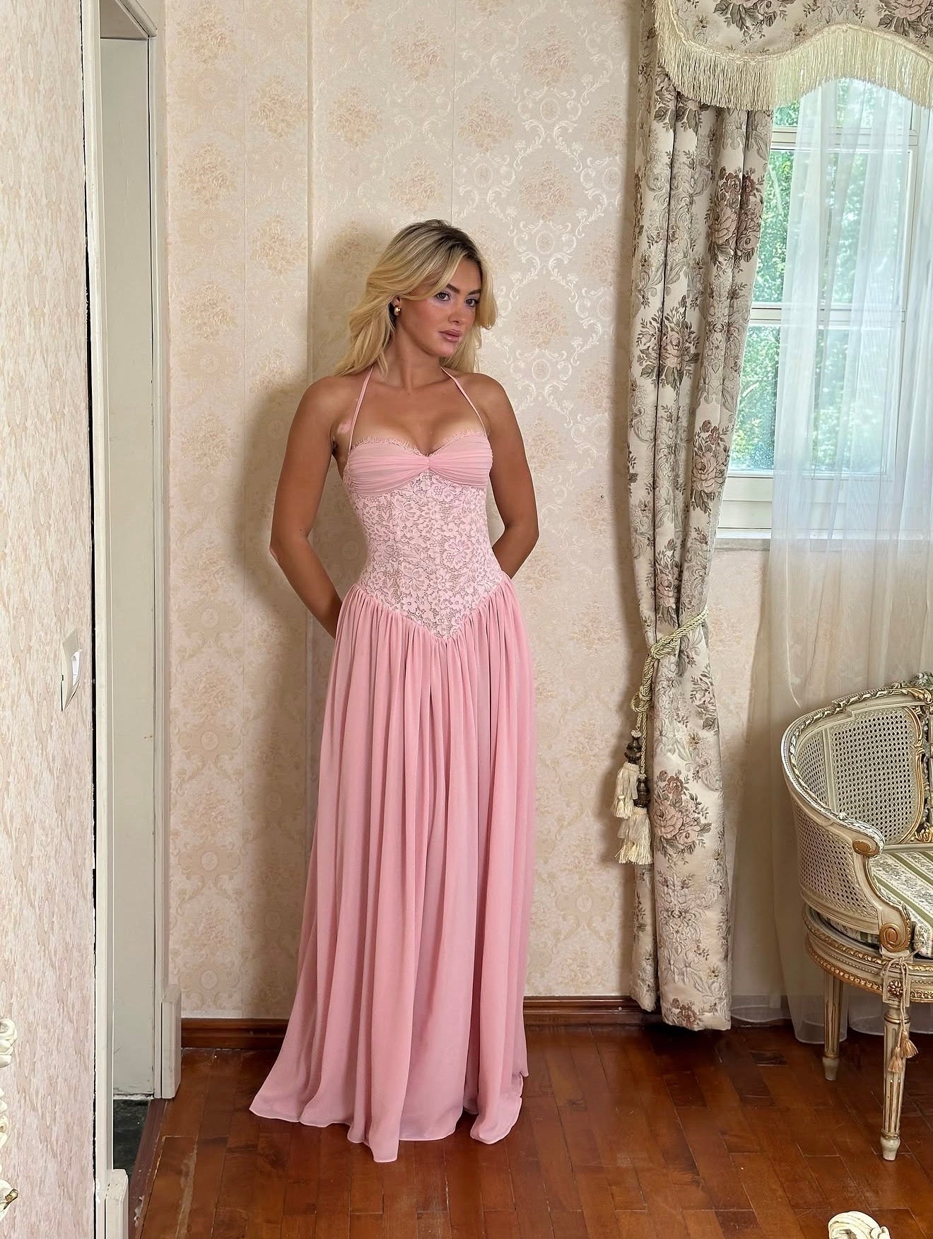 Faye Gown in Pink