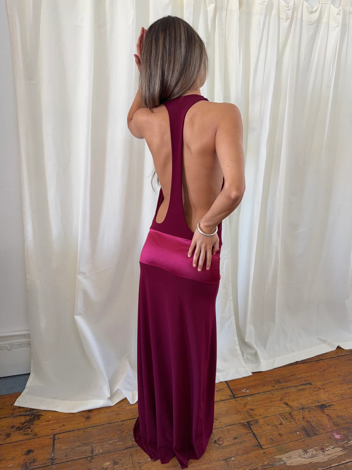 Serena Dress in Ruby