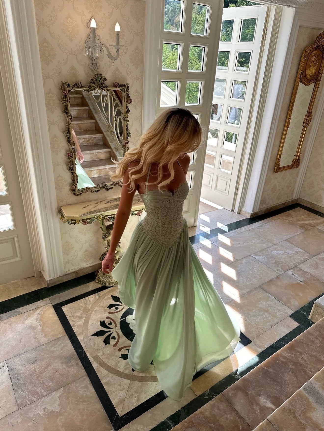 Faye Gown in Mint