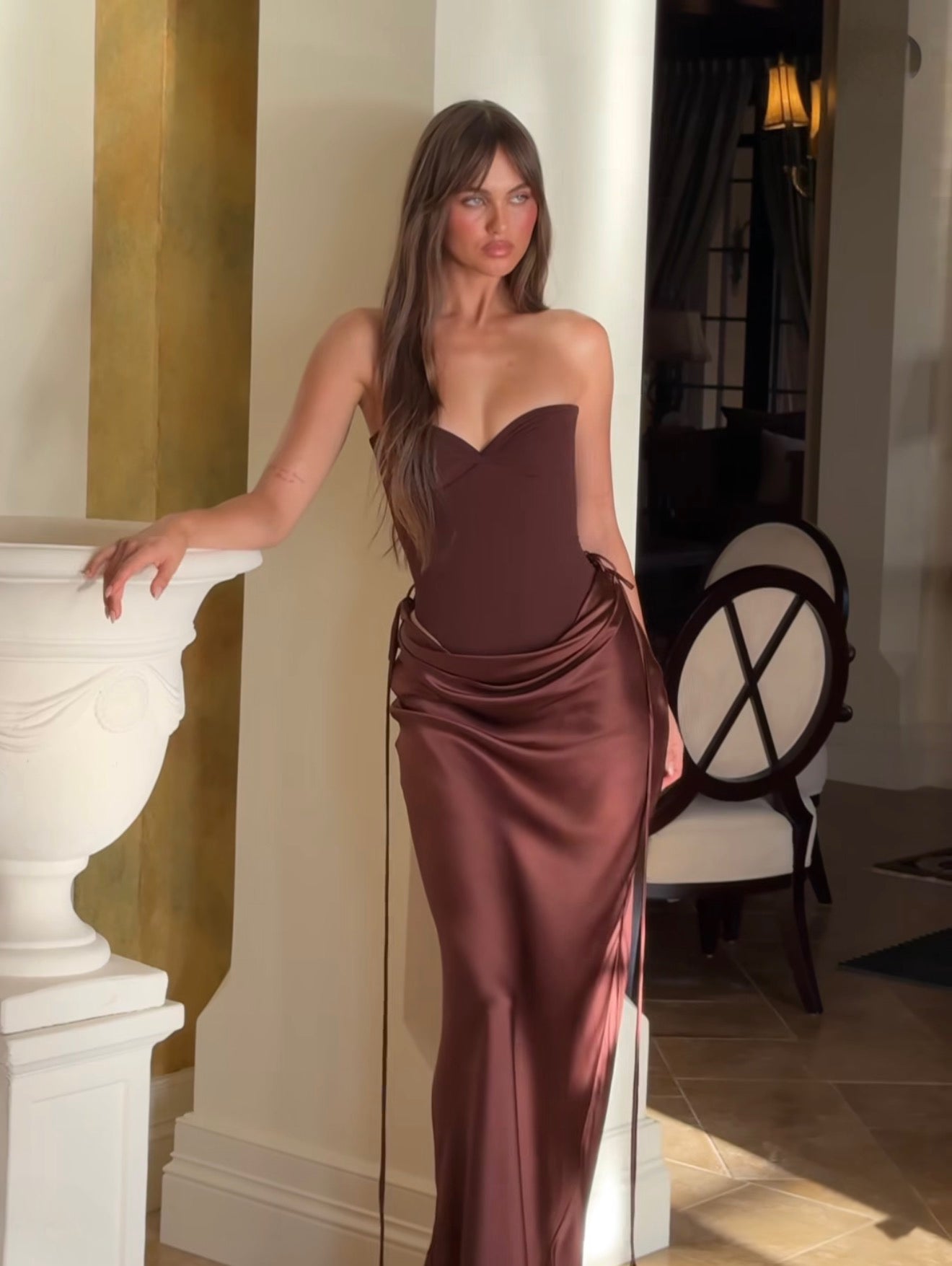 Verity Gown in Espresso