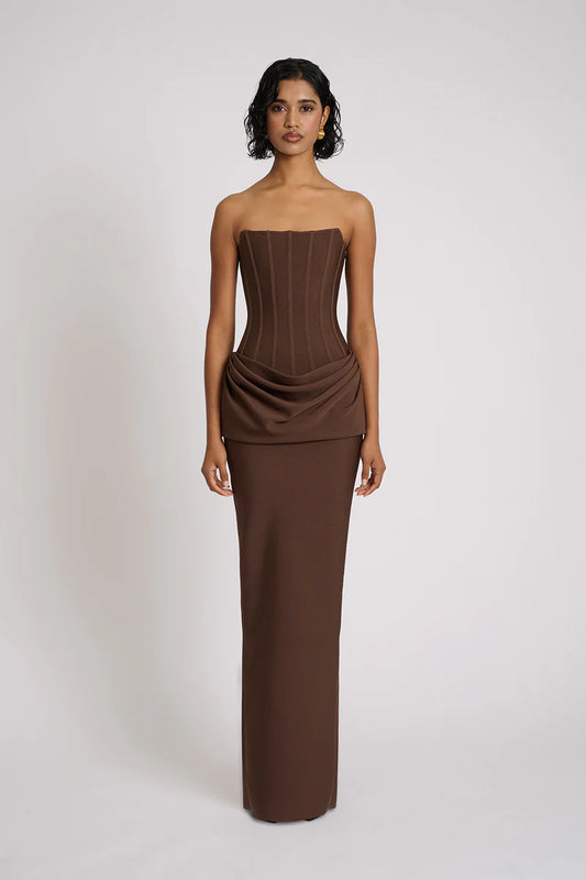 Hilda Gown Chocolate