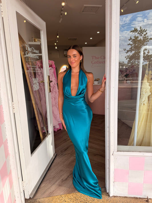 Dillon Gown in Teal