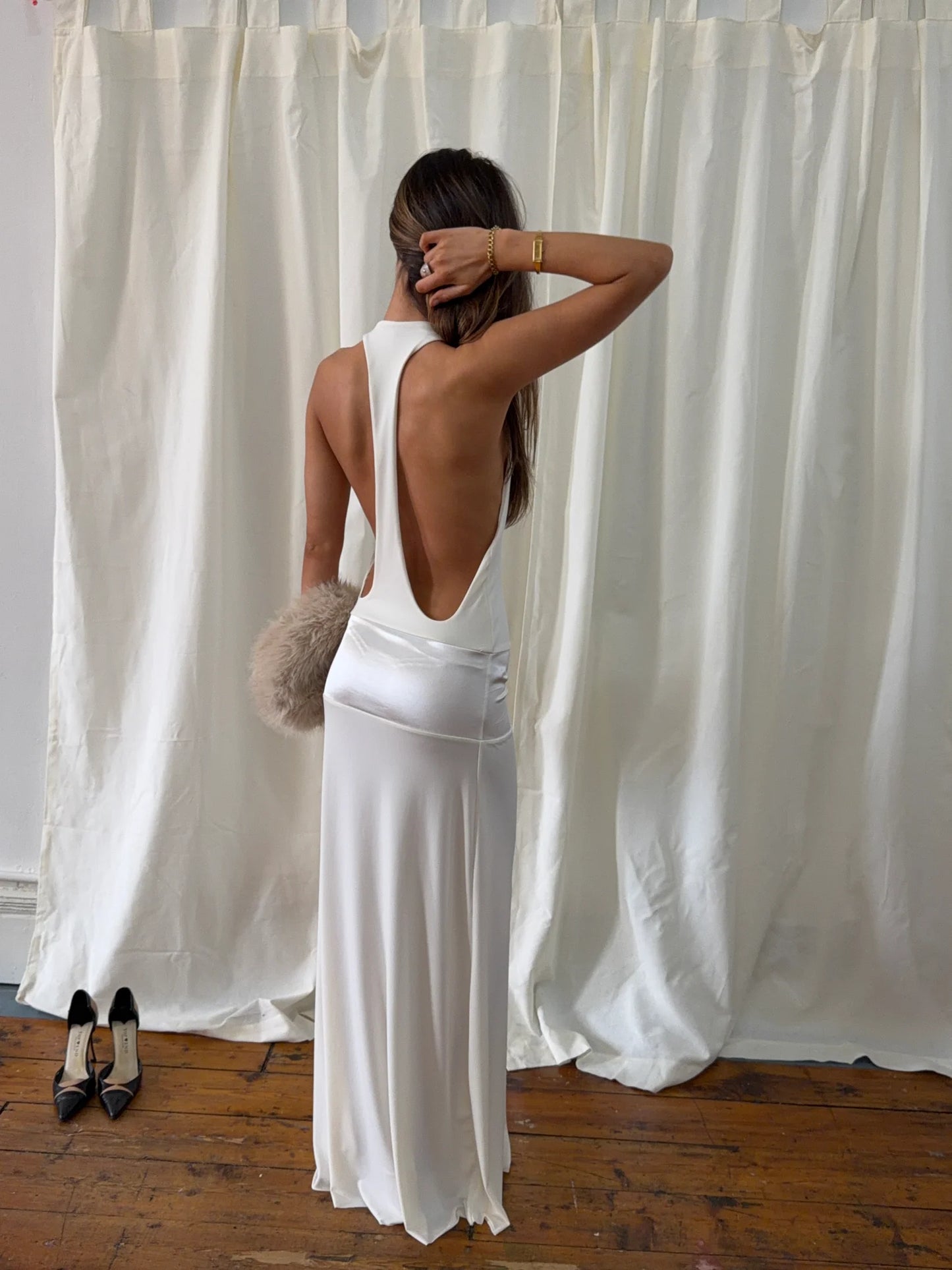 Serena Dress in Ivory
