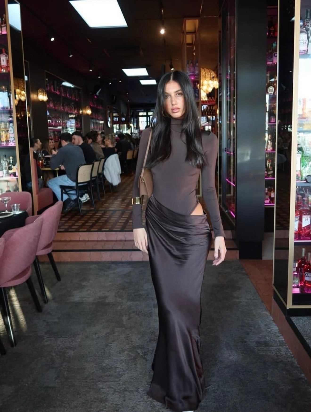 Soraia Dress in Brown