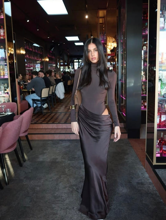 Soraia Dress in Brown