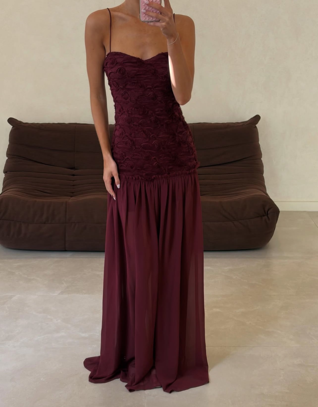Renata Dress in Port