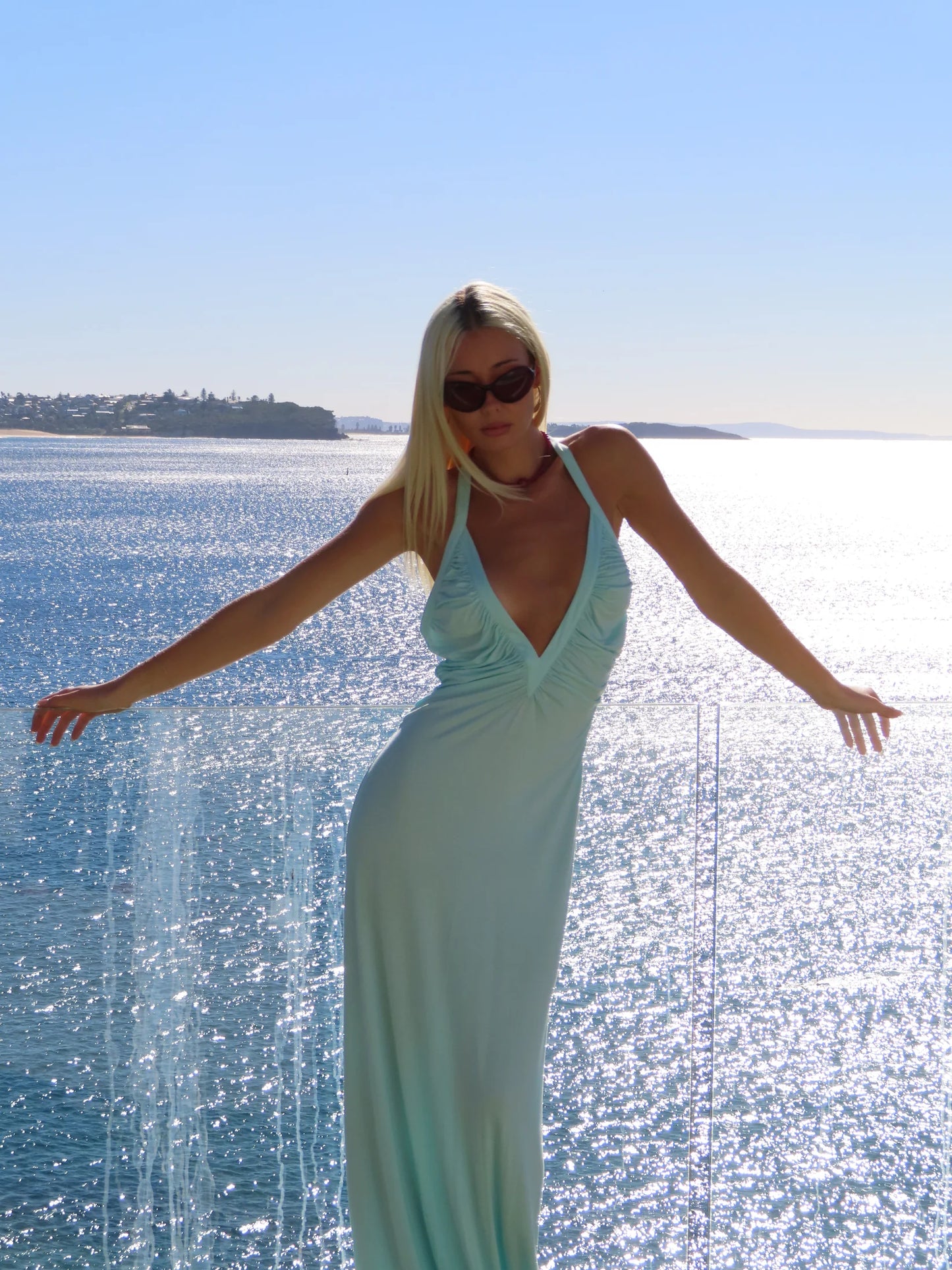 Angelina Maxi in Aqua