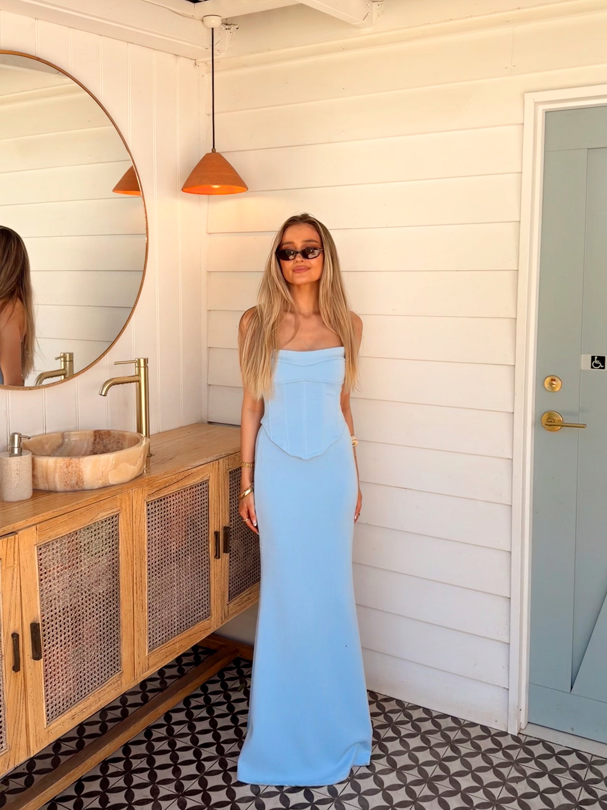 HNTR The Label Louie Gown in Blue