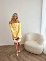 Sandrine Tailored Mini Dress in Limone