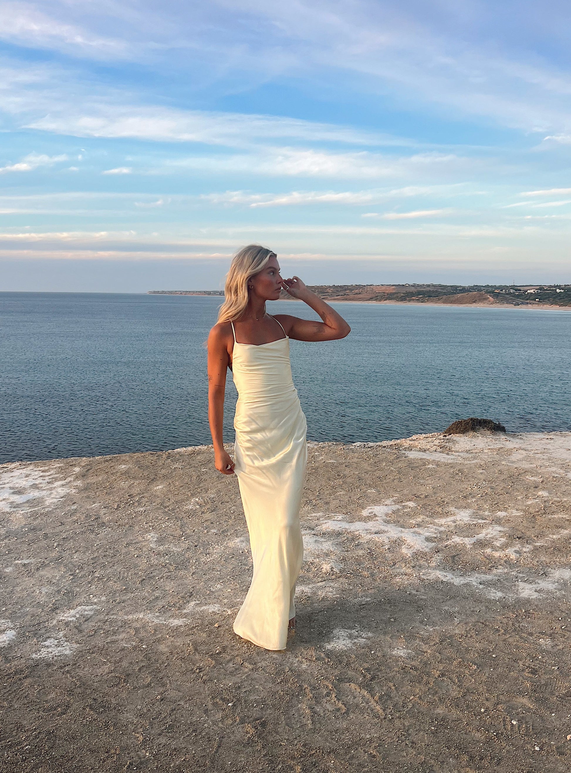 Shona Joy La Lune Maxi Dress in Lemon The Closet Collective Hire Shona Joy La Lune Maxi Dress in Lemon The Closet Collective Hire