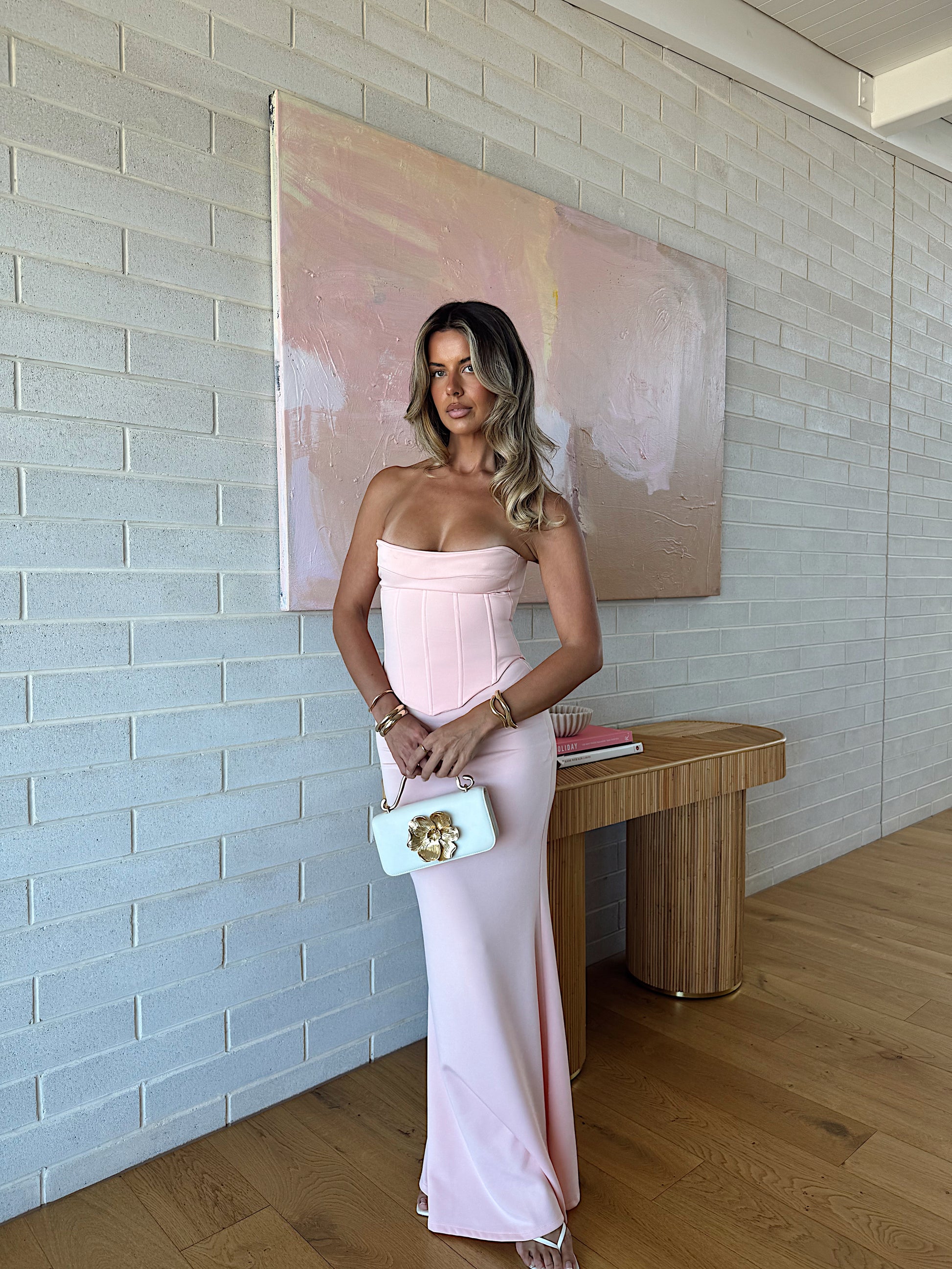 collective the label pink dress Light Pink Frill- Layered Mini-Dress Collective The Label Pink : Party Dresses : VogaCloset Kuwait