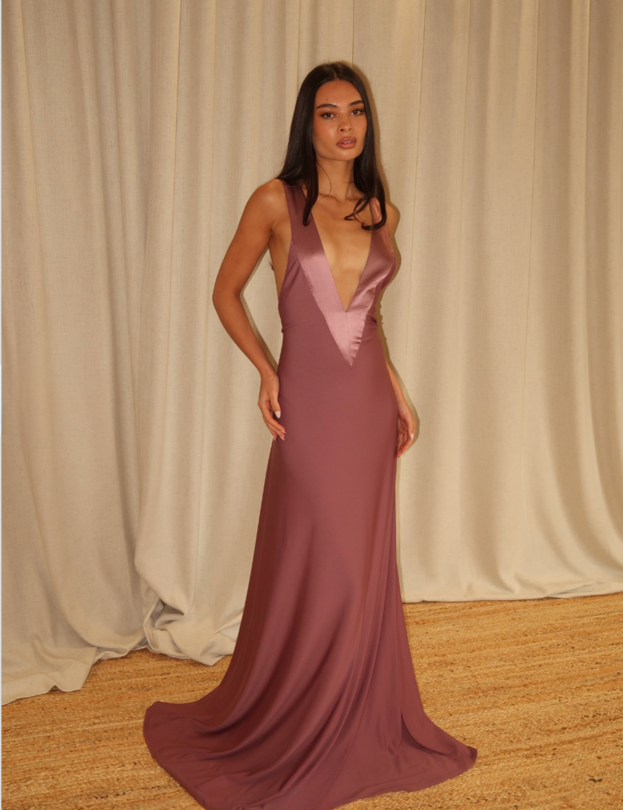 Rosa Gown in Mauve