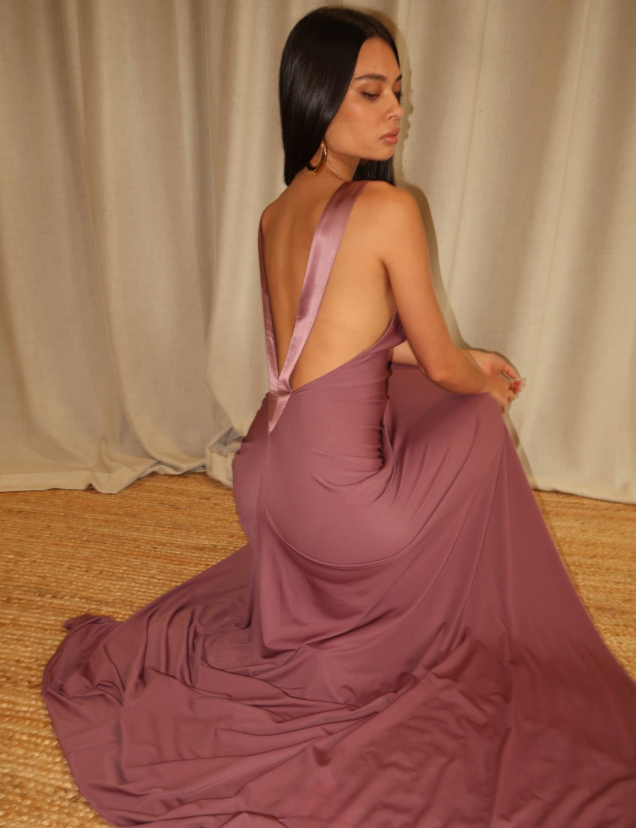 Rosa Gown in Mauve