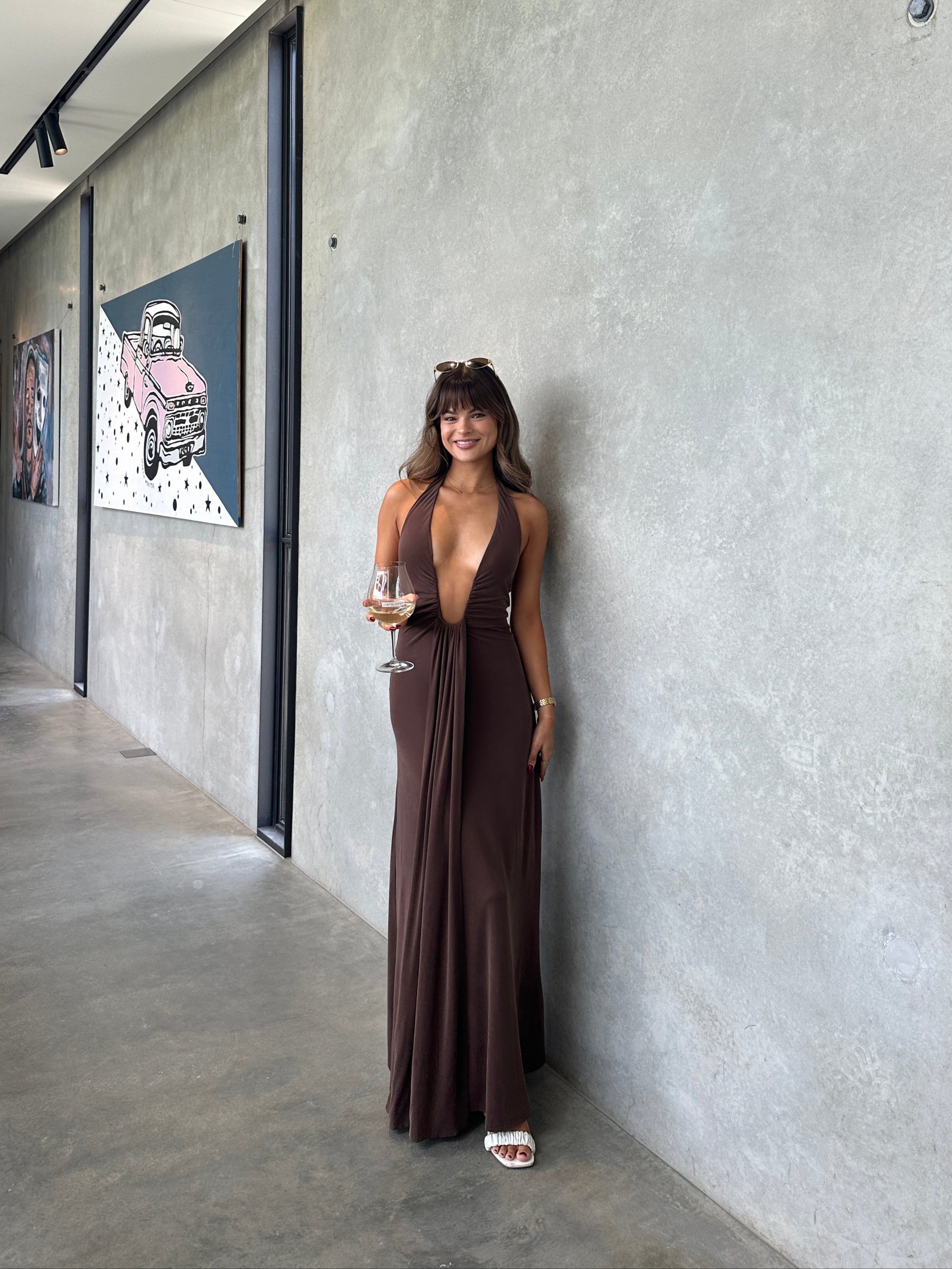 Misha Jennifer Cupro Dress in Cedar The Closet Collective Hire Misha Jennifer Cupro Dress in Cedar The Closet Collective Hire