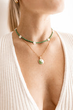 Ying Yang Necklace - Green
