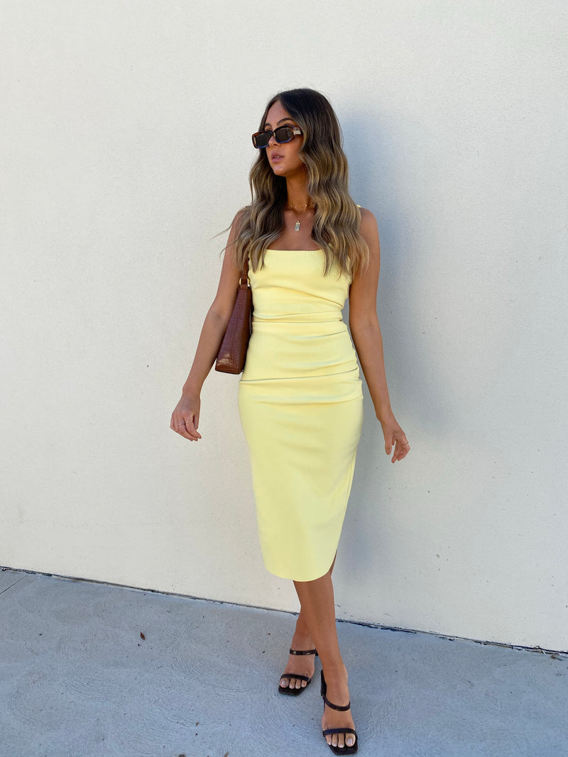 Karina Dress in Lemon