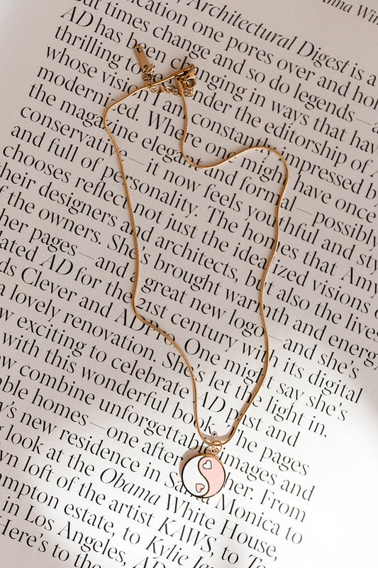 Ying Yang Necklace - Pink